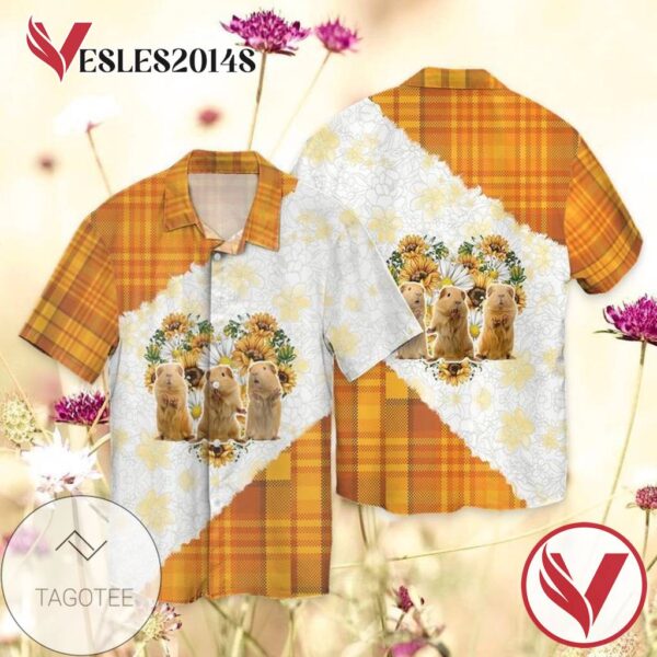 Guinea Pig For Men And Women Graphic Print Short Sleeve Hawaiian Casual Shirt Vesles2014S 1