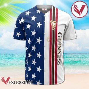 Guinness American Flag Baseball Jersey, Perfect Gifts For Fans - Vesles2014S 2