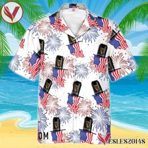 Guinness Beer American Flag Fireworks Hawaiian Shirt, Best Summer Gifts For Fans - Vesles2014S 1