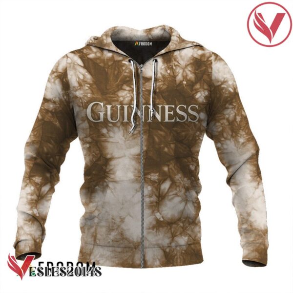 Guinness Beer Beige Tie-dye Hoodie & Zip Hoodie - Vesles2014S 2
