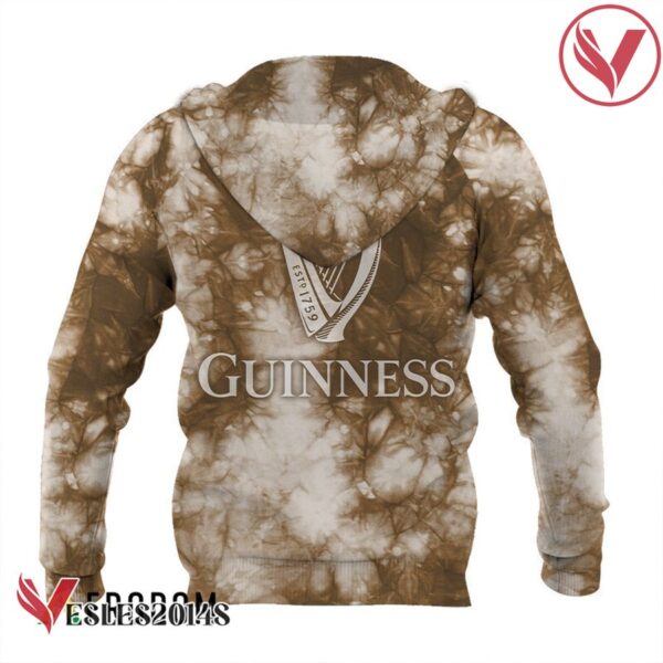Guinness Beer Beige Tie-dye Hoodie & Zip Hoodie - Vesles2014S 3