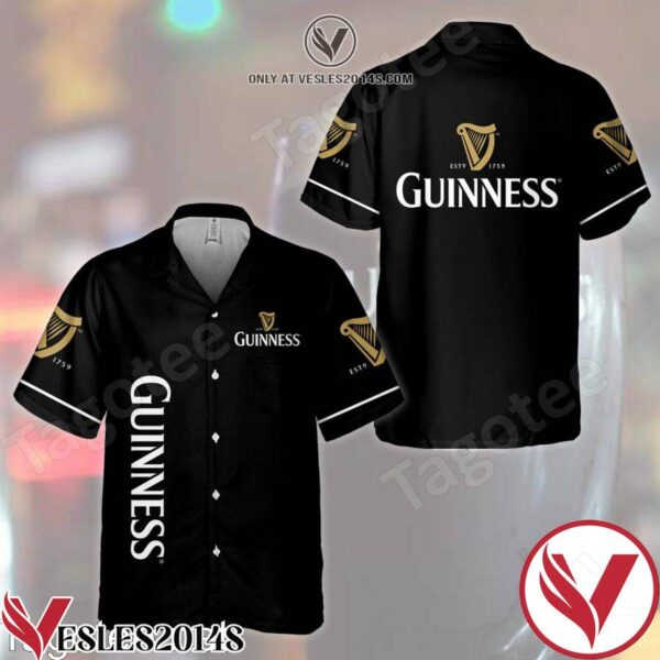 Guinness Beer Black Hawaiian Shirt And Short, Unique Gifts For Friends - Vesles2014S 1