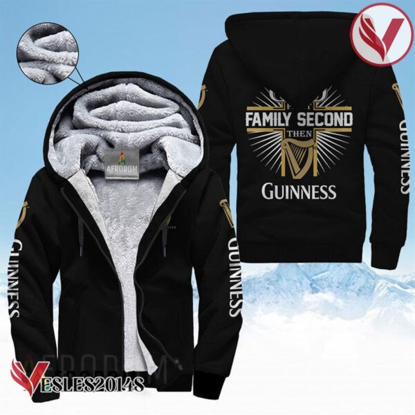 Guinness Beer Fleece Zip Up Hoodie - Vesles2014S