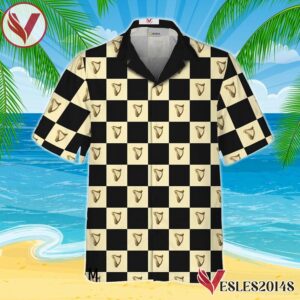 Guinness Checkerboard Hawaiian Shirt, Best Summer Gifts For Fans - Vesles2014S 1
