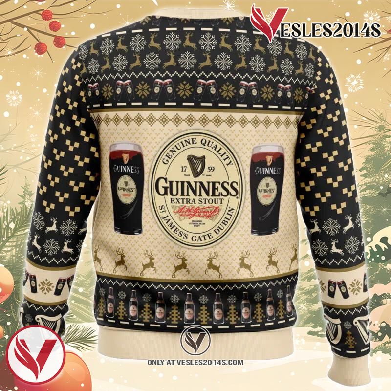 Guinness Extra Stout Ugly Christmas Sweater, Unique Christmas Gift For Fans - Vesles2014S 1