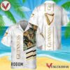Guinness White Tropical Flower Hawaiian Shirt, Best Summer Gifts For Fans - Vesles2014S