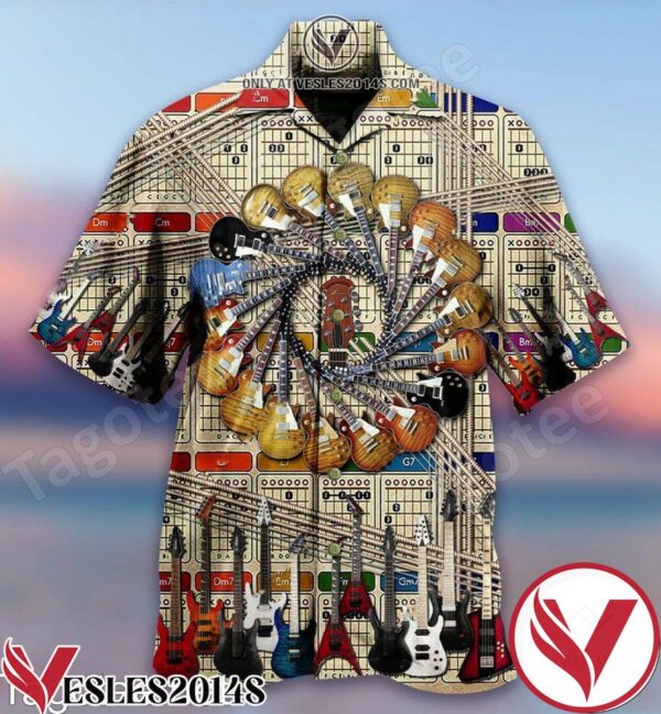 Guitar And Guitar Hawaiian Shirt, Unique Gifts For Friends - Vesles2014S 1