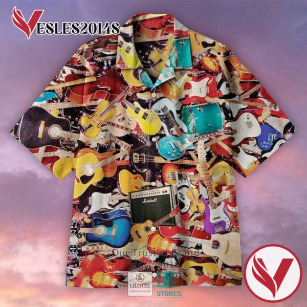 Guitar Collection Casual Hawaiian Shirt, Best Gifts For Summer Vesles2014S 1
