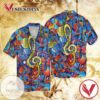 Guitar Colorl For Men And Women Graphic Print Short Sleeve Hawaiian Casual Shirt Vesles2014S