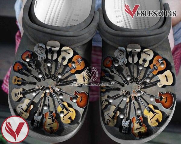 Guitar Lover Clog Shoes, Unique Gift From  Vesles2014S