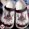 Guitar Red Painting Clog Shoes, Unique Gift From  Vesles2014S