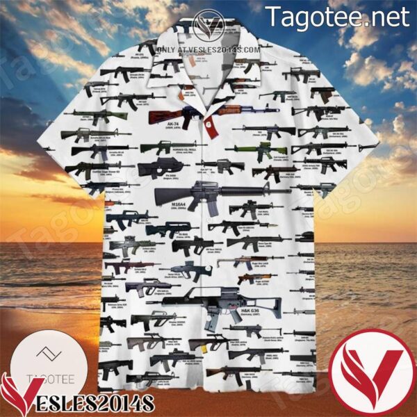Guns Collection Hawaiian Shirt, Unique Gifts For Friends - Vesles2014S 1