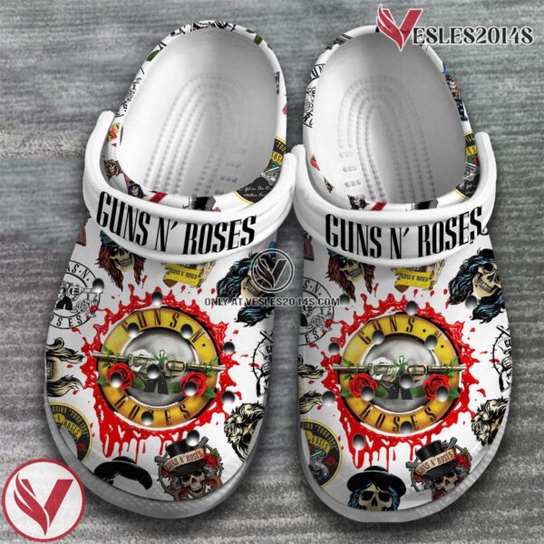 Guns N Rose Music Band Crocs Crocband Clogs Shoes, Unique Gifts For Fans Style 1 - Vesles2014S 2