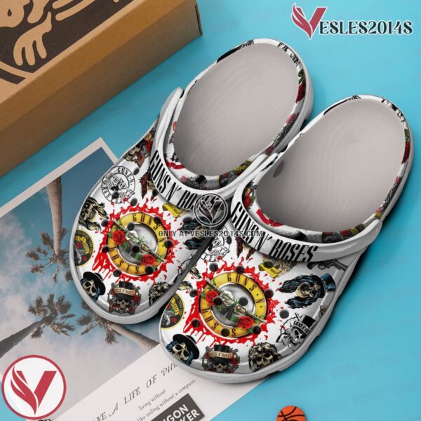 Guns N Rose Music Band Crocs Crocband Clogs Shoes, Unique Gifts For Fans Style 1 - Vesles2014S 3