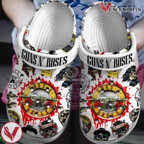 Guns N Rose Music Band Crocs Crocband Clogs Shoes, Unique Gifts For Fans Style 1 - Vesles2014S