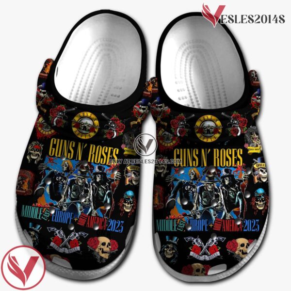 Guns N Rose Music Band Crocs Crocband Clogs Shoes, Unique Gifts For Fans Style 3 - Vesles2014S 2