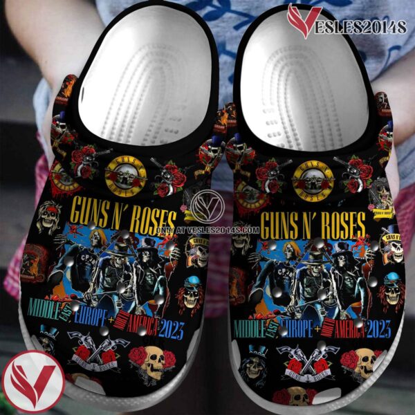 Guns N Rose Music Band Crocs Crocband Clogs Shoes, Unique Gifts For Fans Style 3 - Vesles2014S