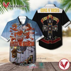 Guns N' Roses Band Appetite for Destruction Album Hawaiian Shirt, Best Gift For Music Lovers Vesles2014S