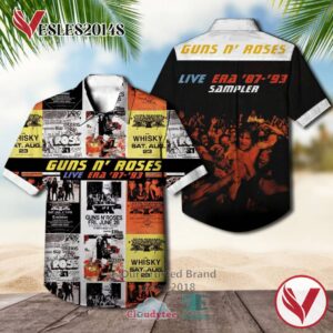 Guns N' Roses Band Live Era '87'93 Album Hawaiian Shirt, Best Gift For Music Lovers Vesles2014S