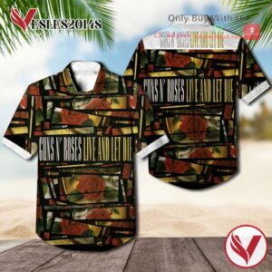 Guns N' Roses Band Live and Let Die Album Hawaiian Shirt, Best Gift For Music Lovers Vesles2014S