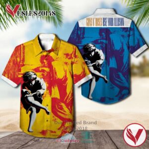 Guns N' Roses Band Use Your Illusion Album Hawaiian Shirt, Best Gift For Music Lovers Vesles2014S