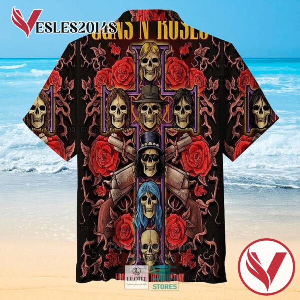 Guns N' Roses Casual Hawaiian Shirt, Best Gifts For Summer Vesles2014S 2