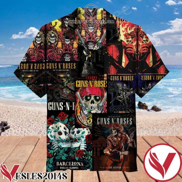 Guns N’ Roses Hawaiian Shirt, Unique Gifts For Friends - Vesles2014S 1