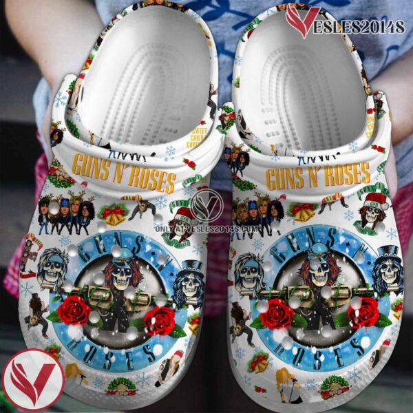 Guns N’ Roses Music Crocs Crocband Clogs Shoes, Unique Gifts For Fans Style 1 - Vesles2014S