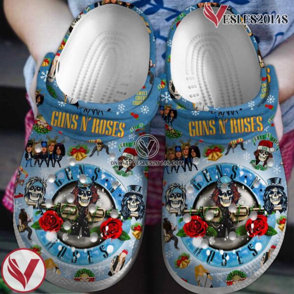Guns N’ Roses Music Crocs Crocband Clogs Shoes, Unique Gifts For Fans Style 3 - Vesles2014S