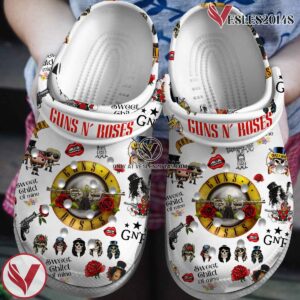 Guns N’ Roses Music Crocs Crocband Clogs Shoes, Unique Gifts For Fans Style 5 - Vesles2014S