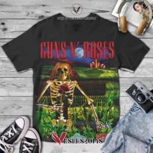 Guns N' Roses Skull Moon Album 3D Shirt, Unique Gifts For Music Lovers - Vesles2014S