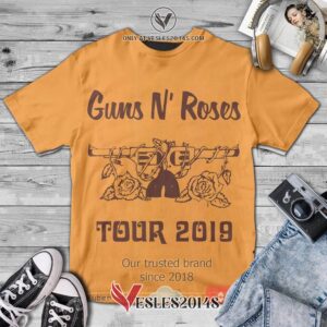 Guns N' Roses Tour 2019 Album 3D T-Shirt, Unique Gifts For Music Lovers - Vesles2014S