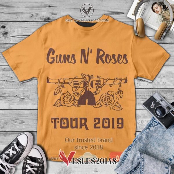Guns N' Roses Tour 2019 Album 3D T-Shirt, Unique Gifts For Music Lovers - Vesles2014S