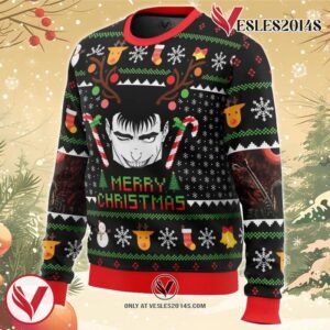 Guts Santa Claus Berzerk Ugly Christmas Sweater, Unique Christmas Gift For Fans - Vesles2014S 1