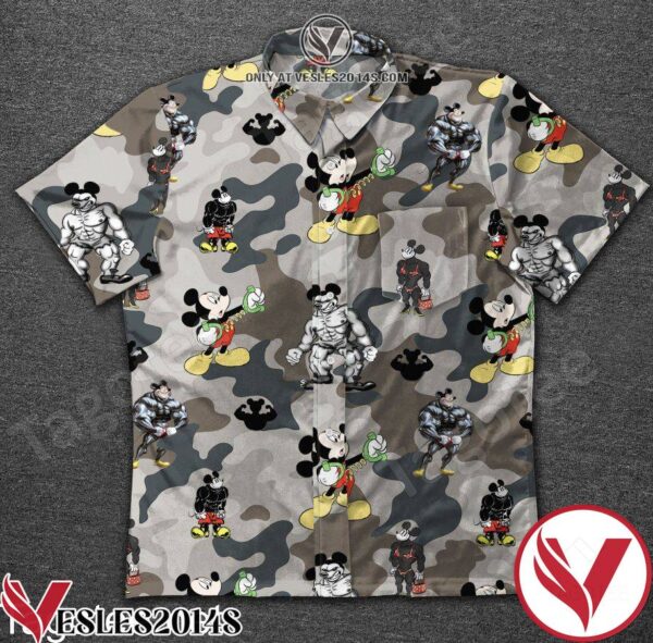 Gym Mickey Camo Hawaiian Shirt, Unique Gifts For Friends - Vesles2014S 1