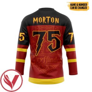 H.P Gryffindor Custom Name Custom Number Hockey Jersey, Trending Gifts For Fans - Vesles2014s 1
