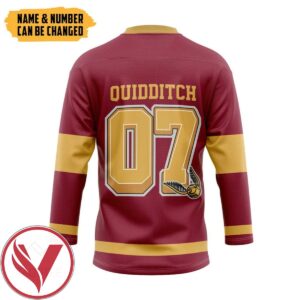 H.P Gryffindor House Custom Name Custom Number Hockey Jersey, Trending Gifts For Fans - Vesles2014s 1