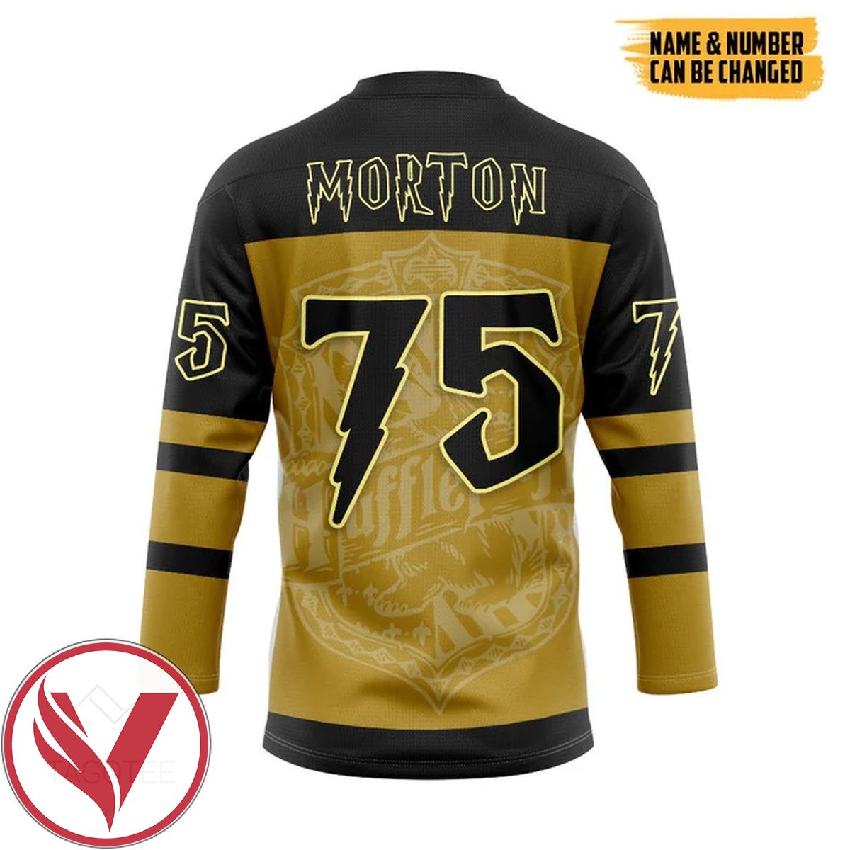H.P Hufflepuff Custom Name Custom Number Hockey Jersey, Trending Gifts For Fans - Vesles2014s 1