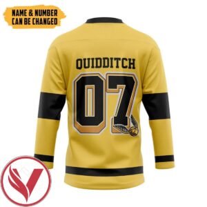 H.P Hufflepuff House Custom Name Custom Number Hockey Jersey, Trending Gifts For Fans - Vesles2014s 1