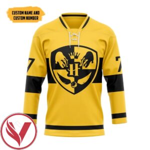 H.P Quidditch Huff Custom Name Custom Number Hockey Jersey, Trending Gifts For Fans - Vesles2014s