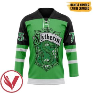 H.P Slytherin Custom Name Custom Number Hockey Jersey, Trending Gifts For Fans - Vesles2014s