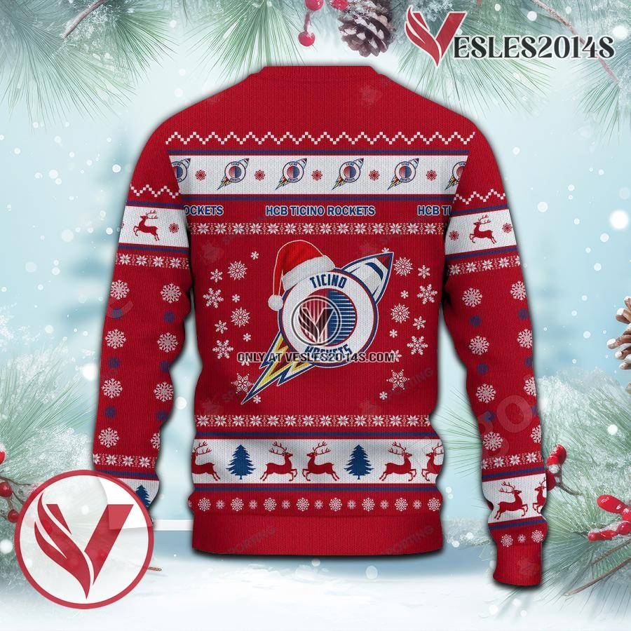 HCB Ticino Rockets Sport Ugly Christmas Sweater, Unique Gifts For Fans - Vesles2014aS 3