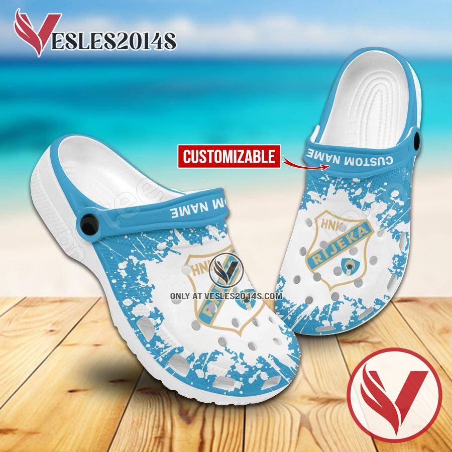 HNK Rijeka Crocs Shoes For Men And Women, Unique Clogs Shoes For Fans - Vesles2014S