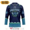 HP Lovecraft Cthulhu Miskatonic Personalized Navy Hockey Jersey, Trending Gifts For Fans - Vesles2014s