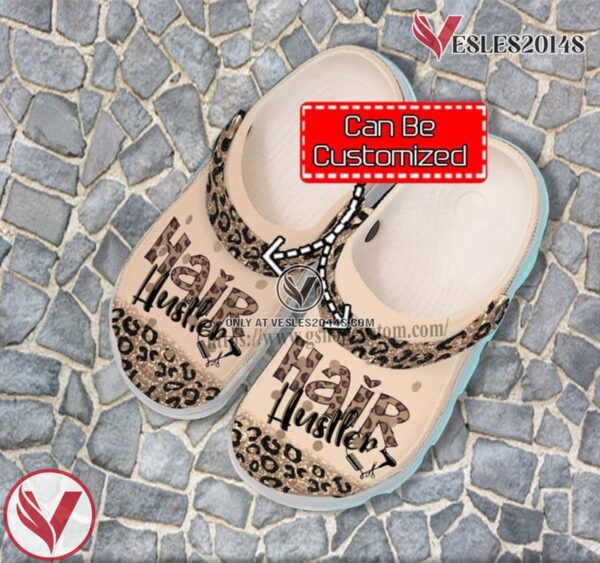Hair Hustler Leopark Twinkle Shoes- Hair Stylist Hustlr Shoes Croc Clogs Customize Birtdahy Gift, Unique Gift From  Vesles2014S