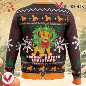 Hakuna Matata Lion King Ugly Christmas Sweater, Unique Christmas Gift For Fans - Vesles2014S 1