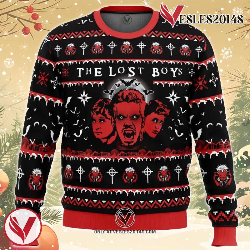 Half Vampire The Lost Boys Ugly Christmas Sweater, Unique Christmas Gift For Fans - Vesles2014S