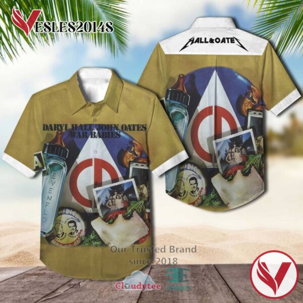Hall & Oates War Babies Album Hawaiian Shirt, Best Gift For Music Lovers Vesles2014S