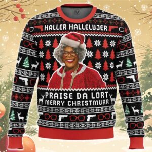 Haller Hallelujer Praise The Lort Merry Christmurr A Madea Christmas Ugly Christmas Sweater, Unique Christmas Gift For Fans - Vesles2014S
