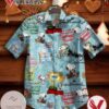 Hallmark Snoopy Hawaiian Graphic Print Short Sleeve Hawaiian Casual Shirt Vesles2014S